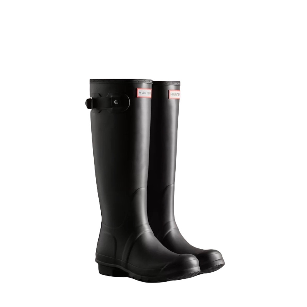 Hunter Original Black Matte Tall Rubber Rain Boots